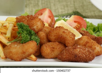 Scampi Fries And Salad