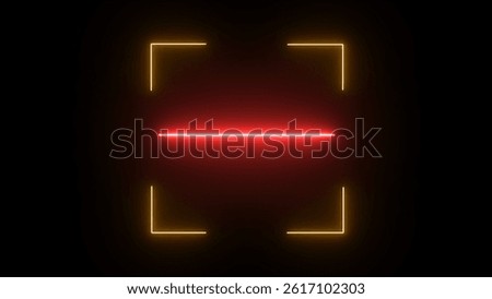 Scan QR code to loop neon bright 4k illustration on black background. QR Code Scan Effect in Seamless Loop. illustration.