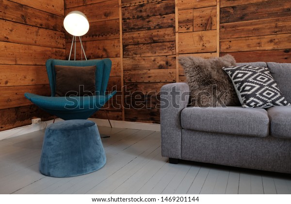 Scandinavian Living Room Small Cozy Living Stock Photo Edit