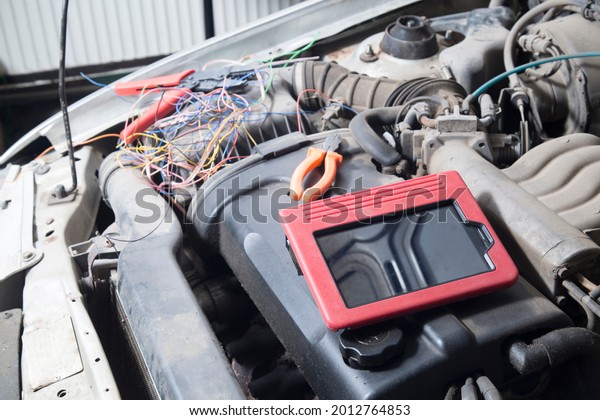 A scanner
for car diagnostics.Auto electrician.Repair of electrical equipment
of the car.Diagnostics of the
car.