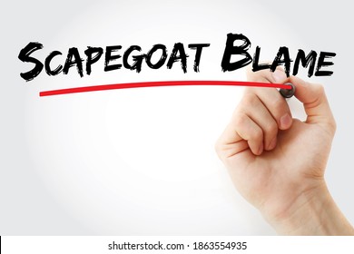 Scapegoat Blame Text With Marker, Concept Background