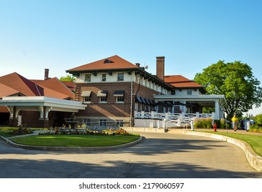 Scarborough, Ontario, Canada - June 25, 2022: The Facade Of Scarboro Golf And Country Club Clubhouse.