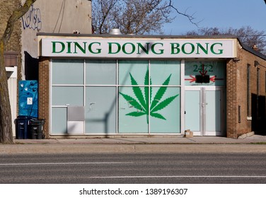 Scarborough, Ontario, Canada -May 5, 2019 A Cannabis Dispensary Near Toronto.