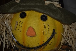 Scarecrow Pumpkin Decoration With A Hat