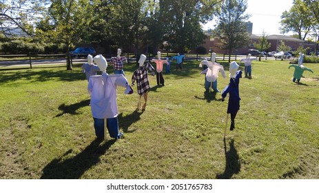 Scarecrows at Historic New Bridge Landing in River Edge, New Jersey - Powered by Shutterstock