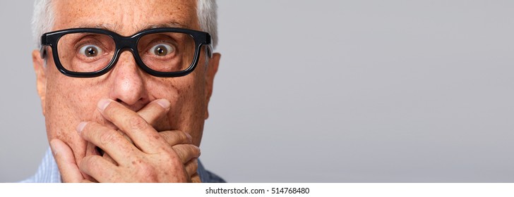 Scared Afraid Senior Man Fear Stock Photo 514768480 | Shutterstock