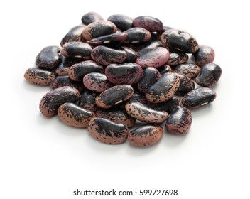 Scarlet Runner Beans On White Background