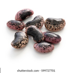 Scarlet Runner Beans On White Background