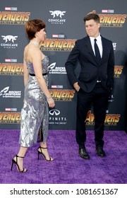 Scarlett Johansson And Colin Jost At The Premiere Of Disney And Marvel's 'Avengers: Infinity War' Held At The El Capitan Theatre In Hollywood, USA On April 23, 2018.