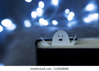 Scary Book - Evening Reading, Ghost Bookmark