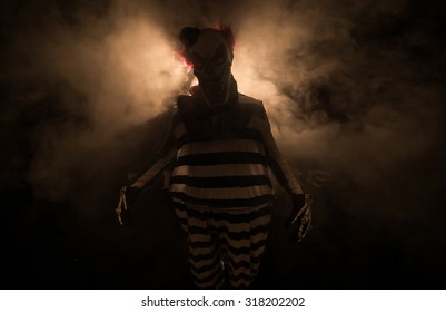 Scary clown. The clown suit.