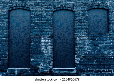 scary dark night alley brick wall exterior building closed abandoned eire frightening spooky backdrop - Powered by Shutterstock