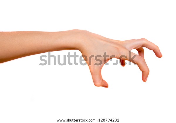 Scary Frightening Hand Isolated On White Stock Photo Edit Now 128794232