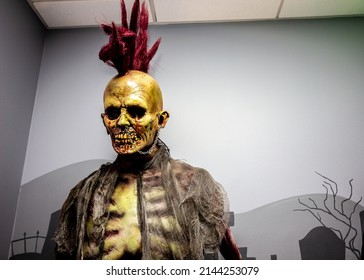 Scary Horror Mannequin With Mohawk