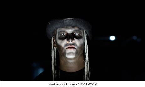 Scary Man Face Carnival Skull Halloween Stock Photo 1824170519 ...