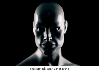 Scary Mannequin Head In The Dark