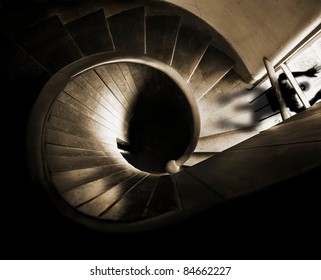 Scary Stairs With Scary Face Looking In The Window