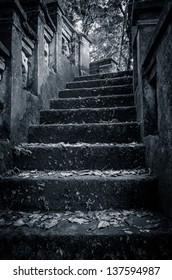 Scary Stone Stairs In The Forrest