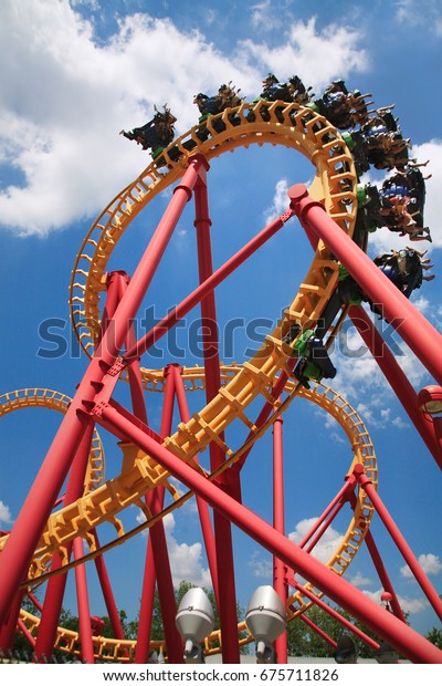 Scary Upside Down Fun Colorful Looping Stock Photo (Edit Now) 675711826