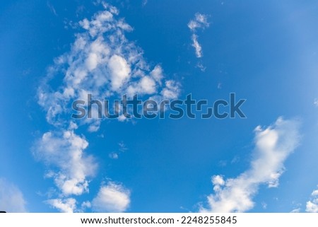 Scattered clouds during the daytime with a blue sky