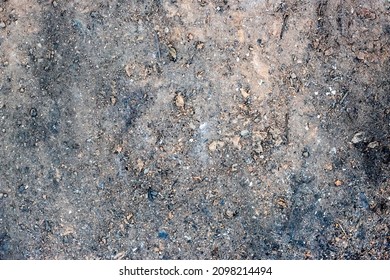 Scattered Coal And Fly Ash On The Ground For Texture Background