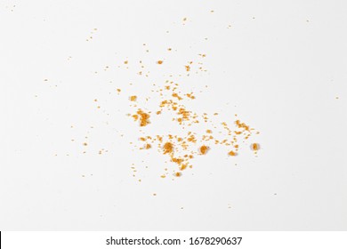 Scattered Crumbs Isolated On White Background