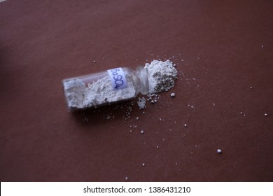 Scattered Powder Of Barium Sulfate, A Substance Used In Fluoroscopy.