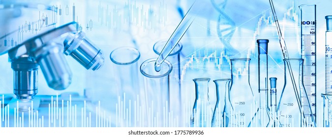 Scene From The Laboratory And Symbols Of The Financial Market