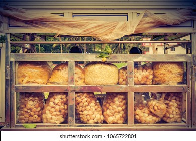 A Scene At A Pani Puri (pani Patasi) Shop Or Stall At Goa Street.