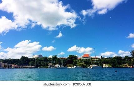 Scene Of Port Vila Harbour, Efate, Vanuatu.