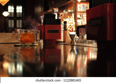 A Scene From A Speakeasy Bar In Downtown Houston.