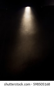scene, stage light with colored spotlights and smoke - Shutterstock ID 598505168