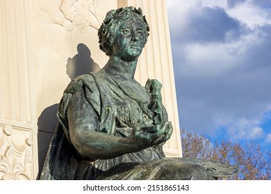 Scene Of Statues, El Retiro Park.