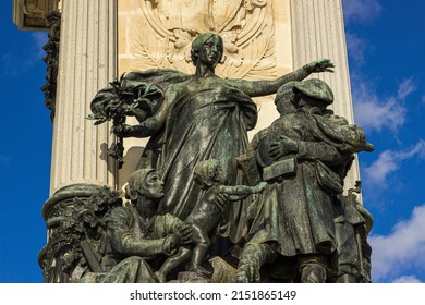 Scene Of Statues, El Retiro Park.