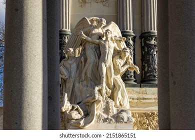 Scene Of Statues, El Retiro Park.