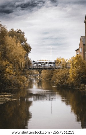 Sceneric bridge with Reflections and Clouds
