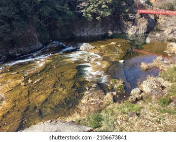 Scenery Along The Ure River In Horaikyo At Yuya Onsen