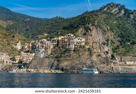 Similar – Image, Stock Photo Scenery around Manarola, a small town at a coastal area named Cinque Terre in Liguria, located in the northwest of Italy