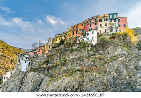 Similar – Image, Stock Photo Scenery around Manarola, a small town at a coastal area named Cinque Terre in Liguria, located in the northwest of Italy