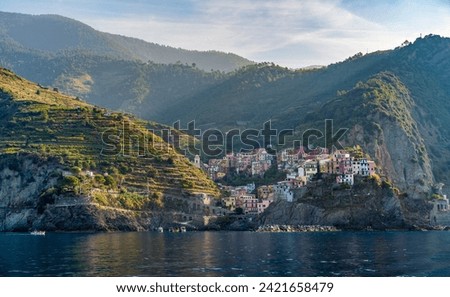 Similar – Image, Stock Photo Scenery around Manarola, a small town at a coastal area named Cinque Terre in Liguria, located in the northwest of Italy