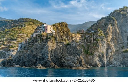 Similar – Image, Stock Photo Scenery around Manarola, a small town at a coastal area named Cinque Terre in Liguria, located in the northwest of Italy
