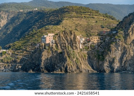 Similar – Image, Stock Photo Scenery around Manarola, a small town at a coastal area named Cinque Terre in Liguria, located in the northwest of Italy