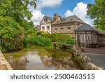 Scenery around river Veules at Veules-les-Roses, a commune in the Seine-Maritime department in the Normandy region in northern France