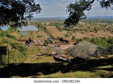 Scenery Around Wat Phu Temple It Looks Like The Culture Of The Khmer Kingdom. Located In Champasak City, Champasak Province, Laos, On December 30, 2011.