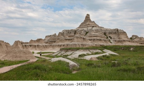 The scenery of Badlands National Park in summer, South Dakota - Powered by Shutterstock