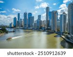 Scenery of Brisbane CBD, the capital of Queensland in Australia