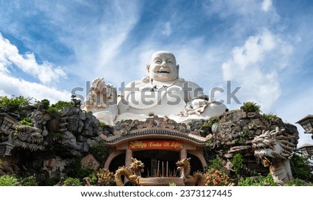 Scenery of Buddhist temple complex in Cam mountain in An Hao Commune, Tinh Bien District of An Giang Province, Vietnam