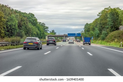 Scenery At A Controlled-access Highway In Germany