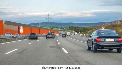 Scenery At A Controlled-access Highway In Germany