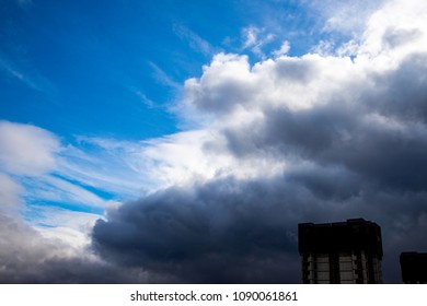 Scenery with dramatic clouds and sky